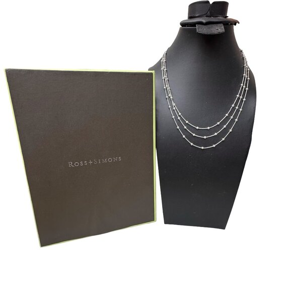 Ross Simons Jewelry - Ross-Simons Sterling Silver Triple Strand Beaded Necklace With Box SOLD OUT